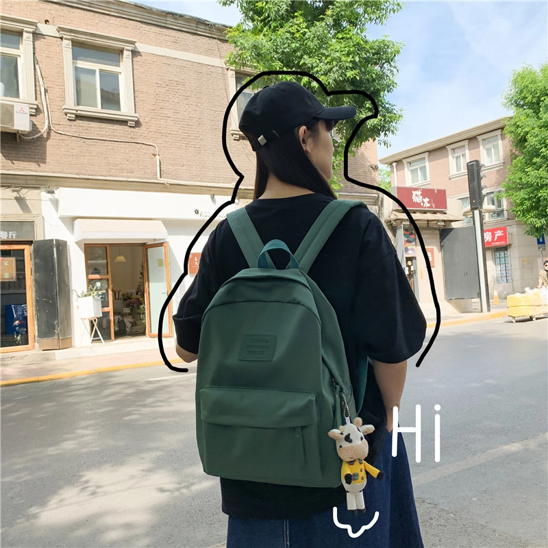 轩玺 纯色简约休闲百搭 尼龙 双肩包书包背包 女款 多色