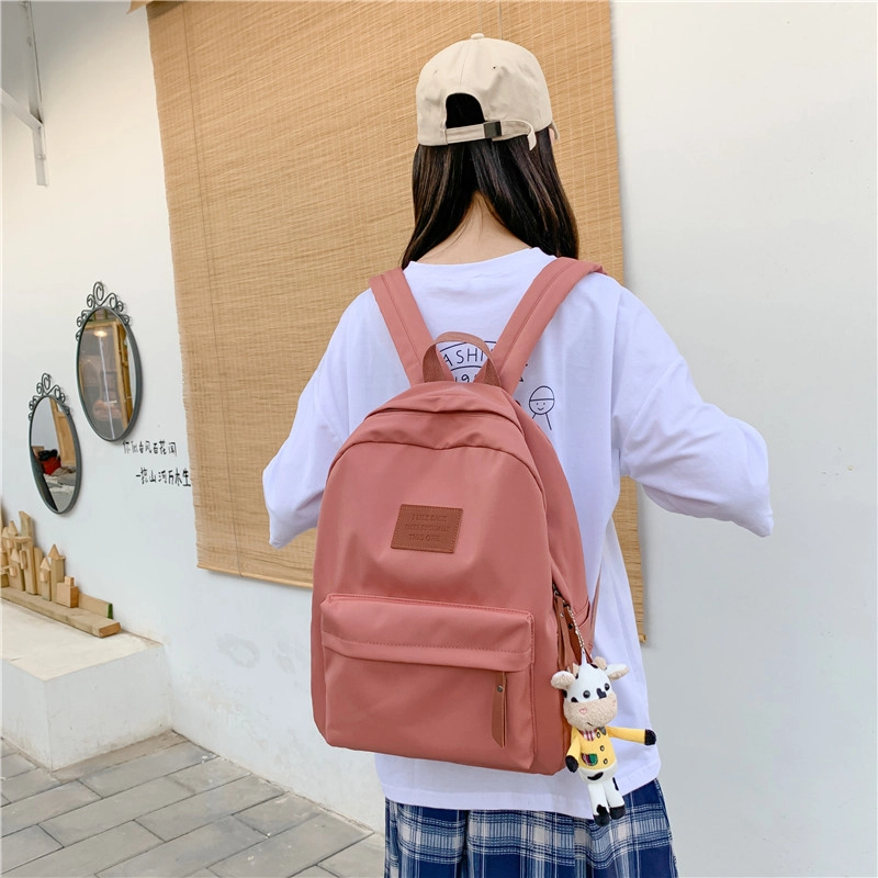 轩玺 纯色简约休闲百搭 尼龙 双肩包书包背包 女款 多色