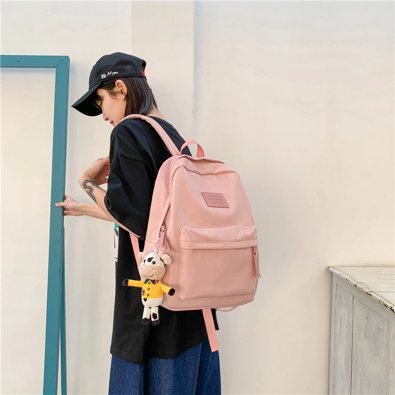 轩玺 纯色简约休闲百搭 尼龙 双肩包书包背包 女款 多色
