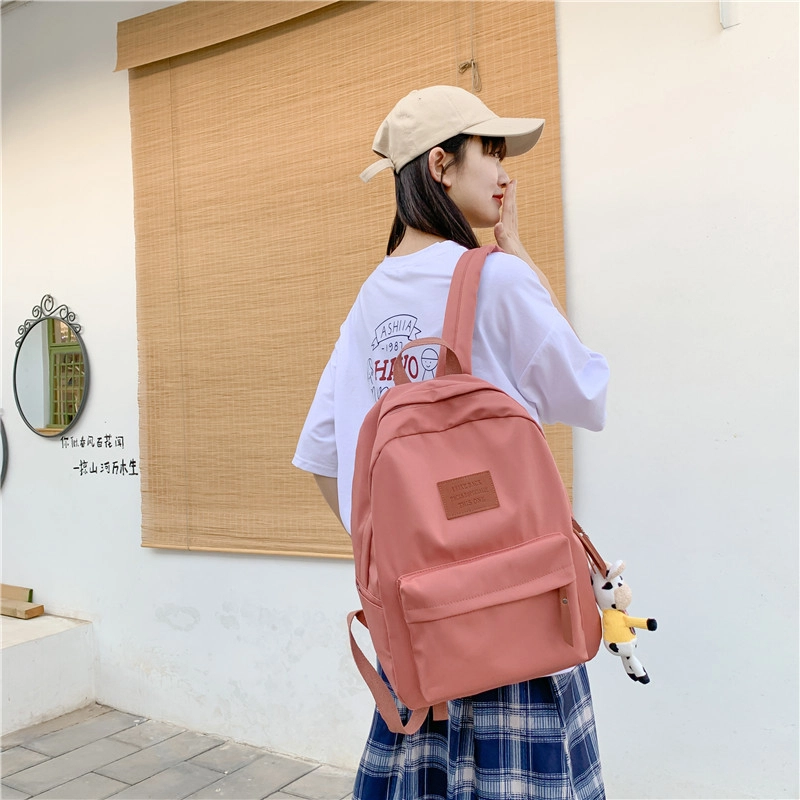 轩玺 纯色简约休闲百搭 尼龙 双肩包书包背包 女款 多色