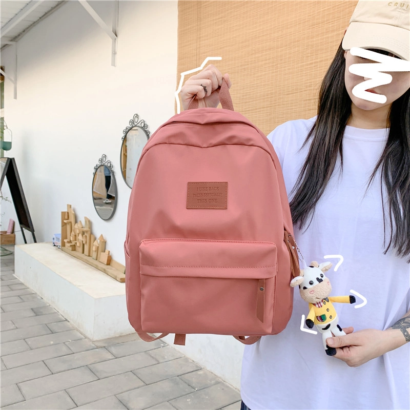 轩玺 纯色简约休闲百搭 尼龙 双肩包书包背包 女款 多色