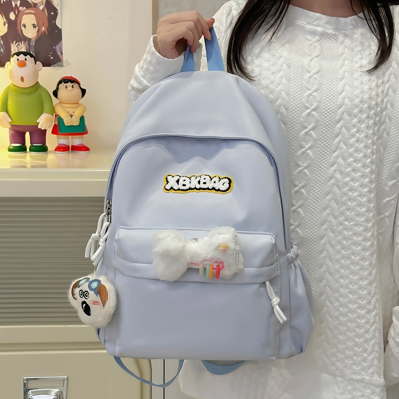 轩玺 高颜值小清新大容量简约可爱 尼龙 双肩包书包背包 大号 女款