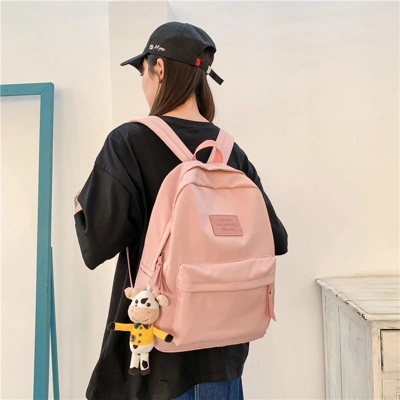 轩玺 纯色简约休闲百搭 尼龙 双肩包书包背包 女款 多色