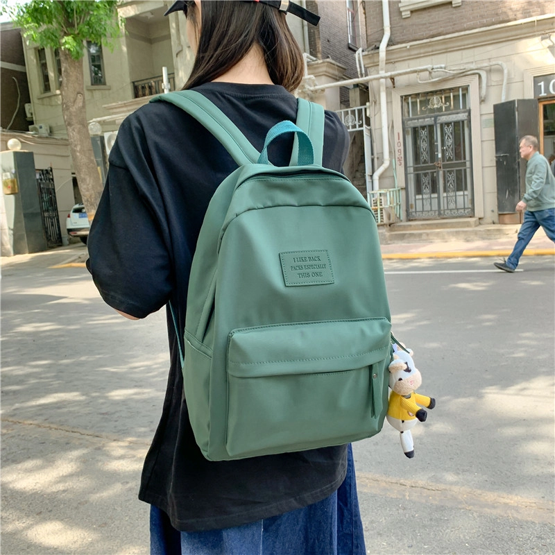 轩玺 纯色简约休闲百搭 尼龙 双肩包书包背包 女款 多色