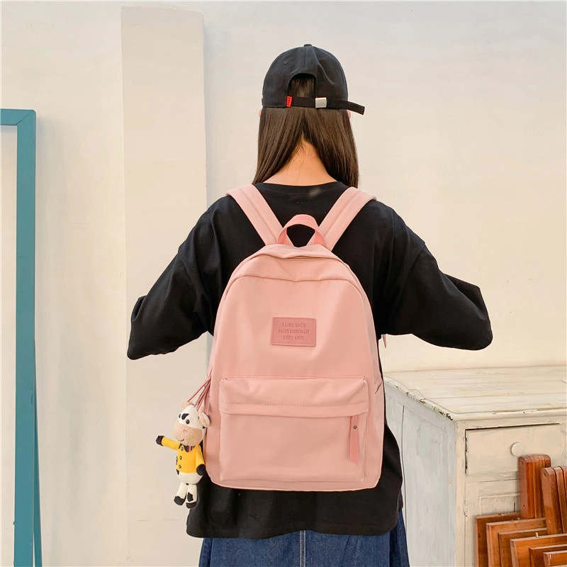 轩玺 纯色简约休闲百搭 尼龙 双肩包书包背包 女款 多色