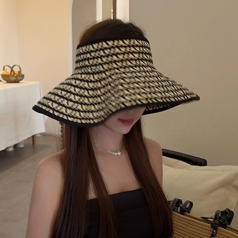 户外大檐可折叠 朵澜 出游空顶优雅 棉麻 防晒帽 女款