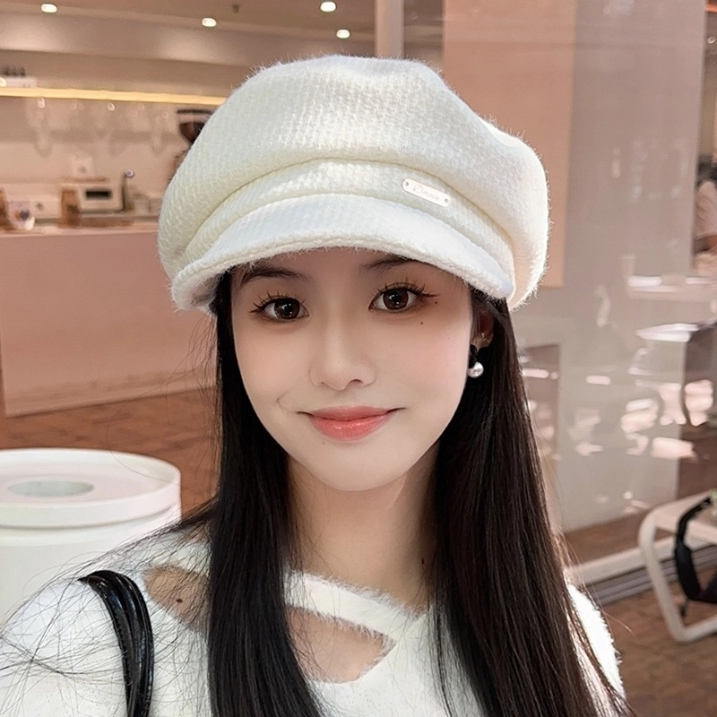 朵澜 春秋报童帽立体画家帽优雅八角帽冬季保暖显脸小 腈纶 贝雷帽 女款