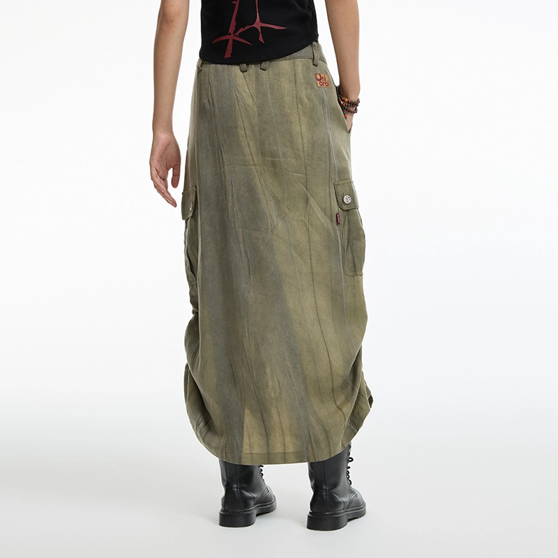 鬼洗 石器时代系列 中腰合身百搭简约大口袋制服 女款 灰绿