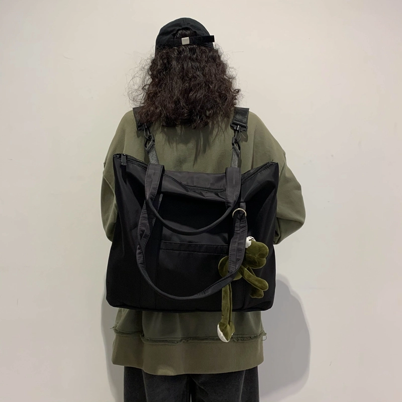 德力熊 多功能大容量学生上课 尼龙 手提电脑书包单肩包双肩包 常规 男女同款情侣款 黑色/卡其色/蓝色