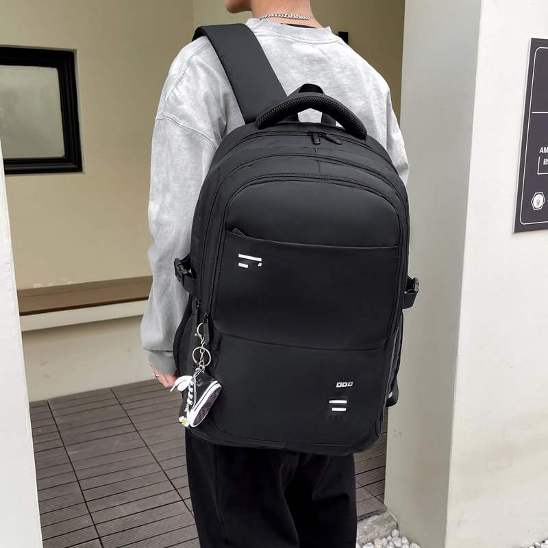 德力熊简约书包男女通用多色牛津布韩版初高中学生森系大容量日系双肩包