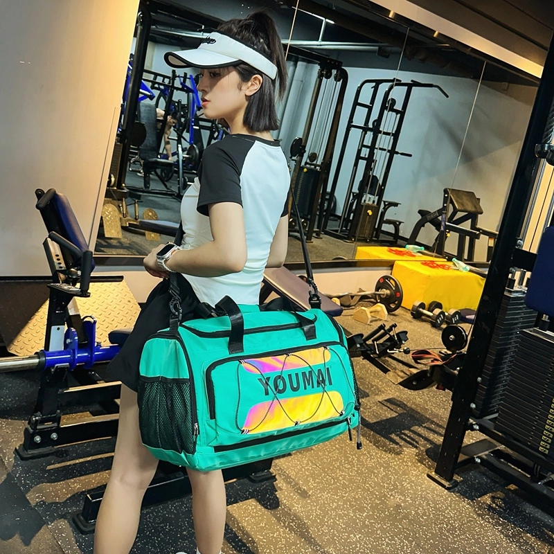 德力熊 干湿分离便捷 尼龙 健身包 男女同款情侣款 黑色\粉色\卡其色\红色\黄色\青绿色\军绿色