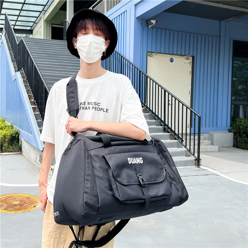 德力熊 轻便大容量 牛津纺 单肩斜挎旅行包 男女同款情侣款 黑白色/黑色/蓝色
