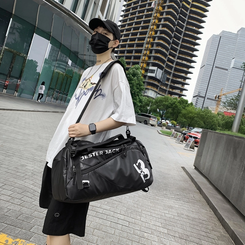 轻便大容量潮牌双肩带 牛津布网面 健身包 常规 男女同款情侣款 灰色/黑色/蓝色