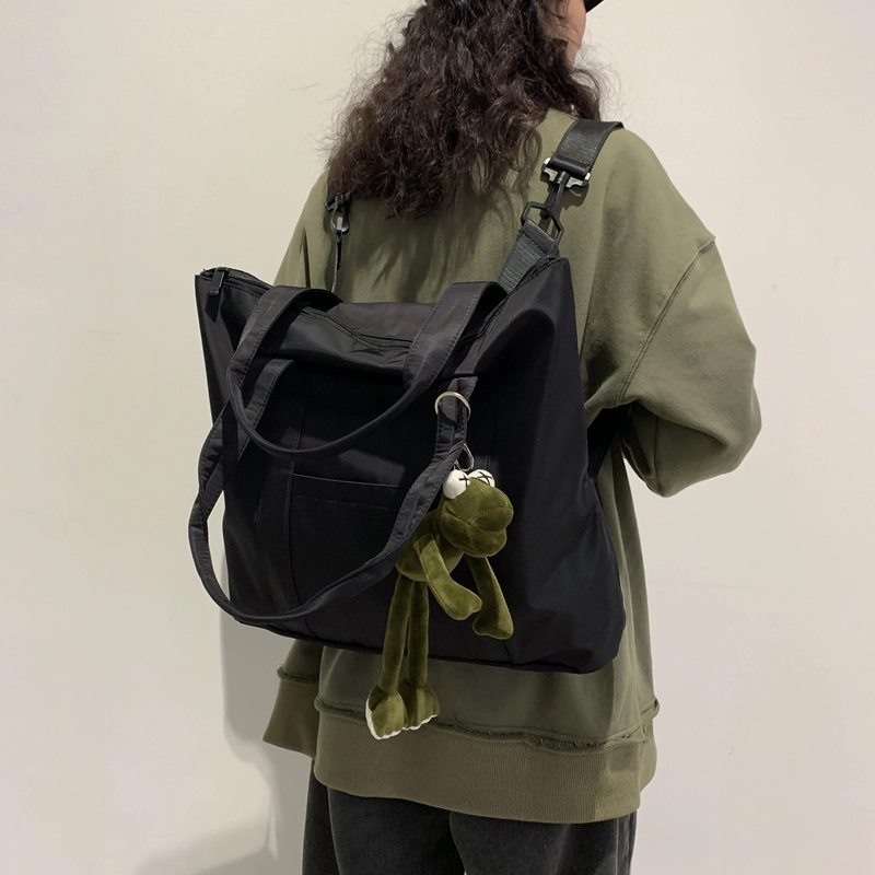 德力熊 多功能大容量学生上课 尼龙 手提电脑书包单肩包双肩包 常规 男女同款情侣款 黑色/卡其色/蓝色