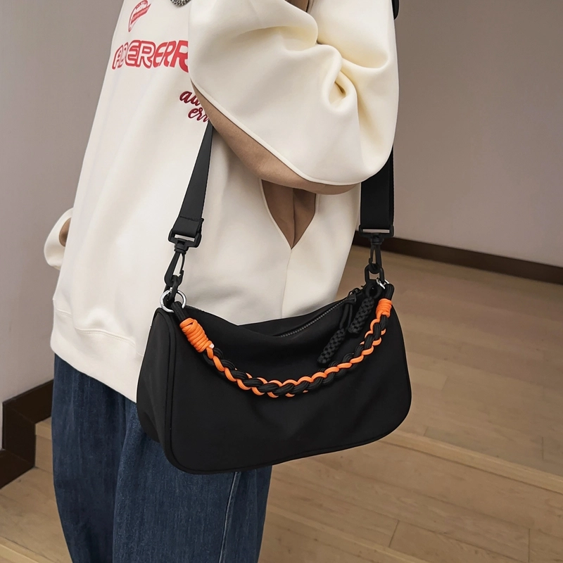 德力熊单肩包尼龙男女通用三色短途旅行包包时尚休闲百搭大容量单肩斜挎通勤包 多色