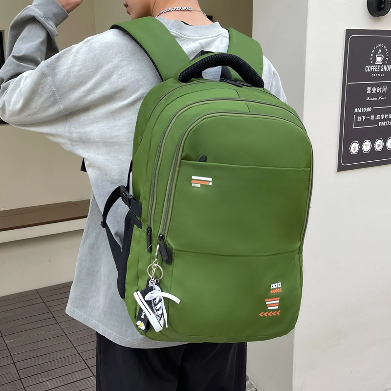 德力熊简约书包男女通用多色牛津布韩版初高中学生森系大容量日系双肩包