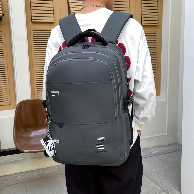 德力熊简约书包男女通用多色牛津布韩版初高中学生森系大容量日系双肩包