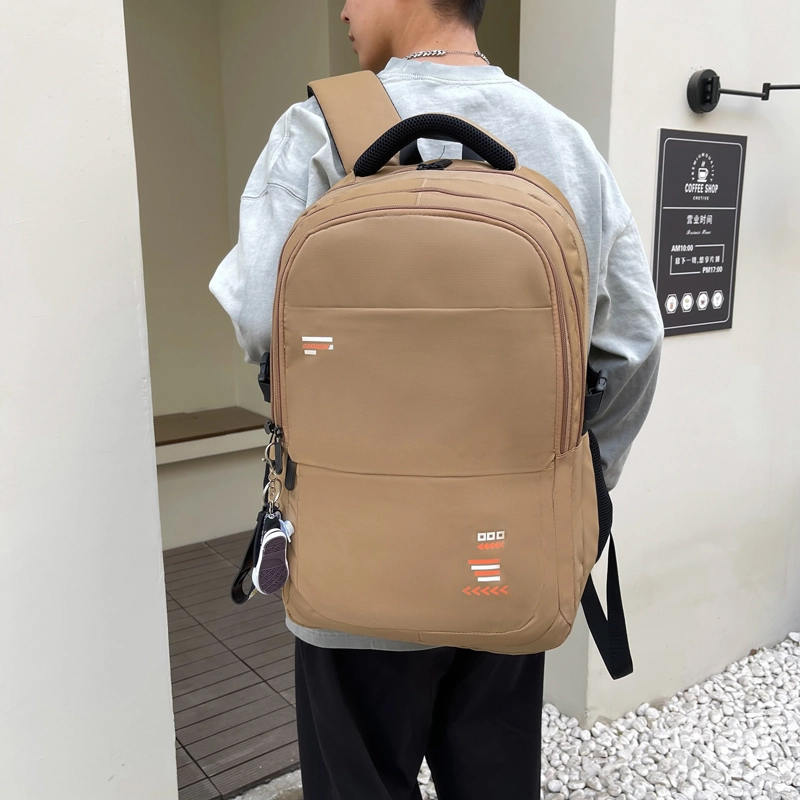 德力熊简约书包男女通用多色牛津布韩版初高中学生森系大容量日系双肩包