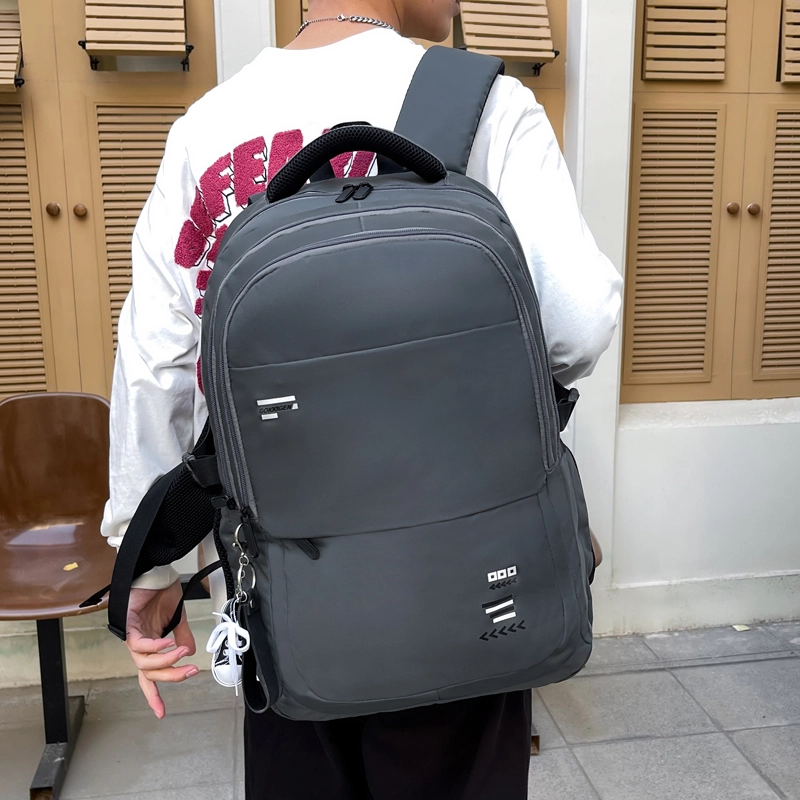 德力熊简约书包男女通用多色牛津布韩版初高中学生森系大容量日系双肩包
