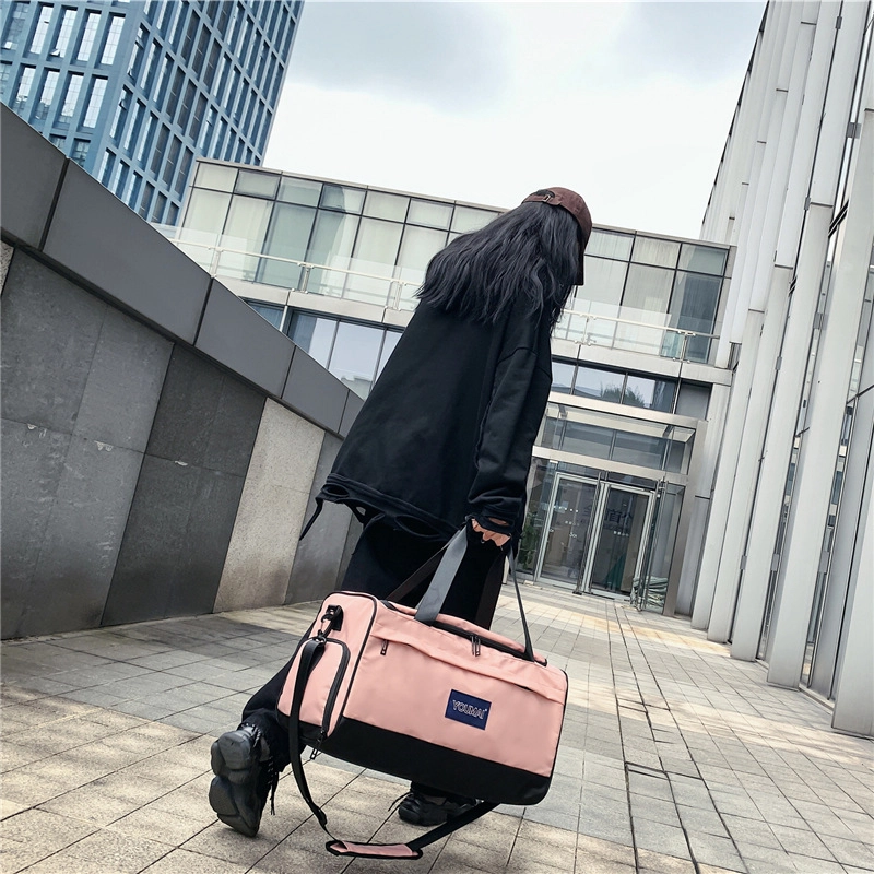德力熊  轻便大容量干湿分离旅行包 尼龙 手提包 大号 男女同款情侣款 多色
