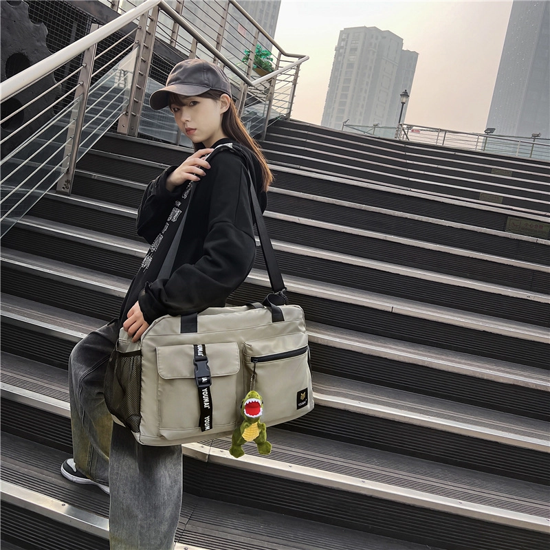 德力熊 出差短途旅行包行李轻便大容量 尼龙 手提包 男女同款情侣款 多色