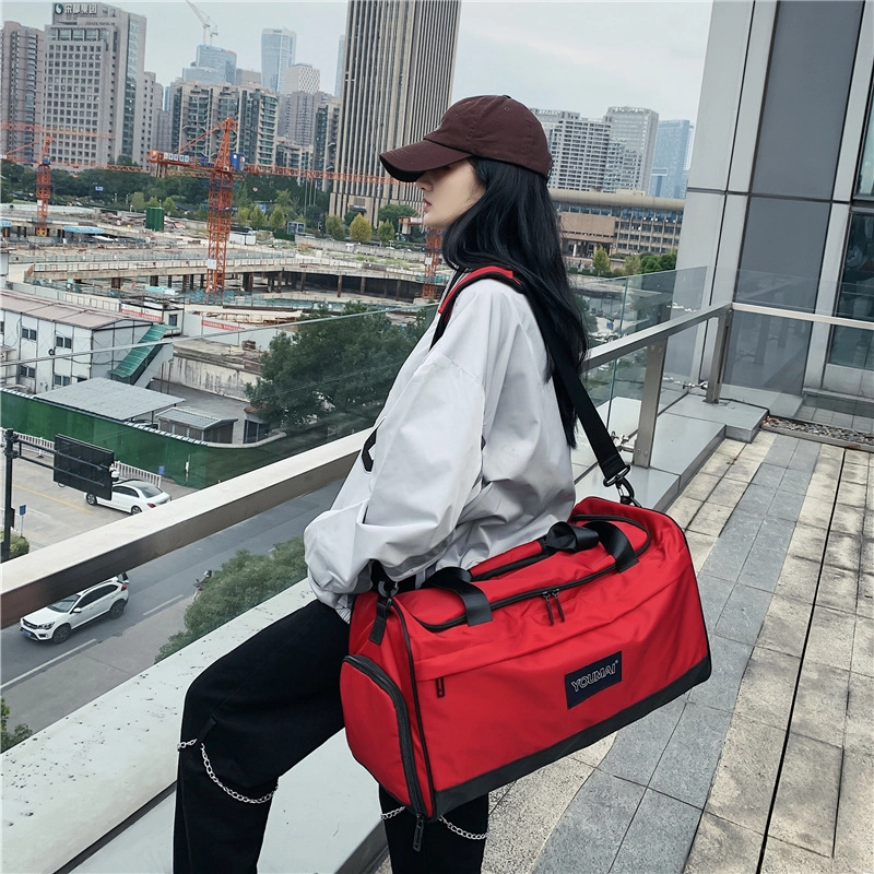 德力熊  轻便大容量干湿分离旅行包 尼龙 手提包 大号 男女同款情侣款 多色