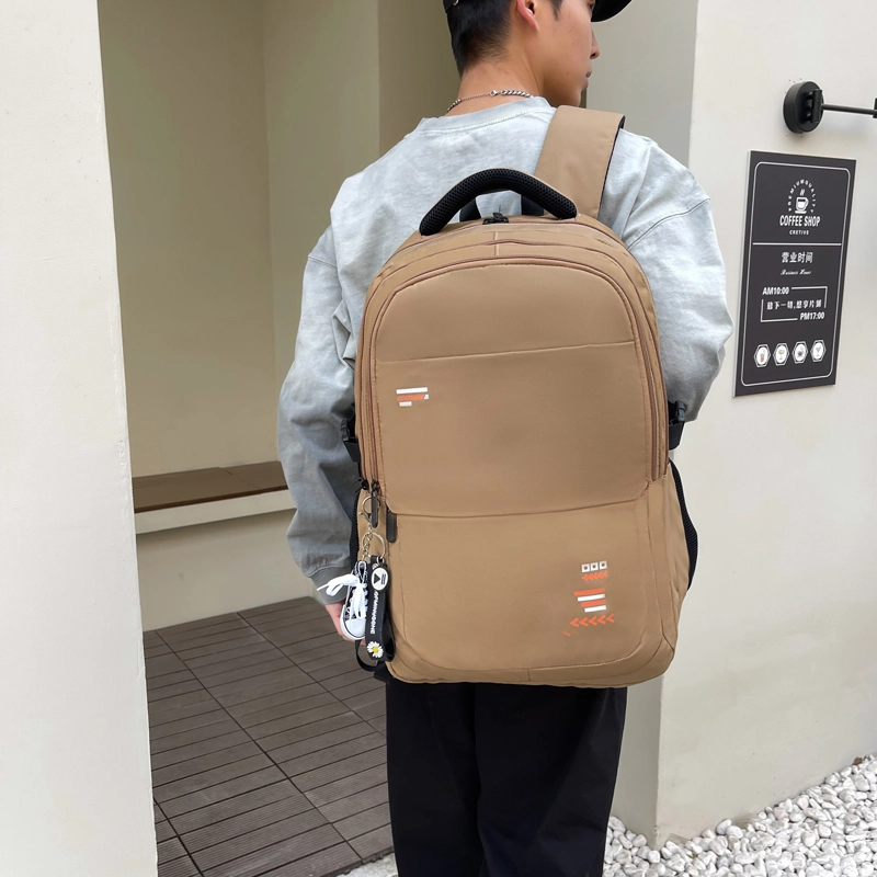 德力熊简约书包男女通用多色牛津布韩版初高中学生森系大容量日系双肩包