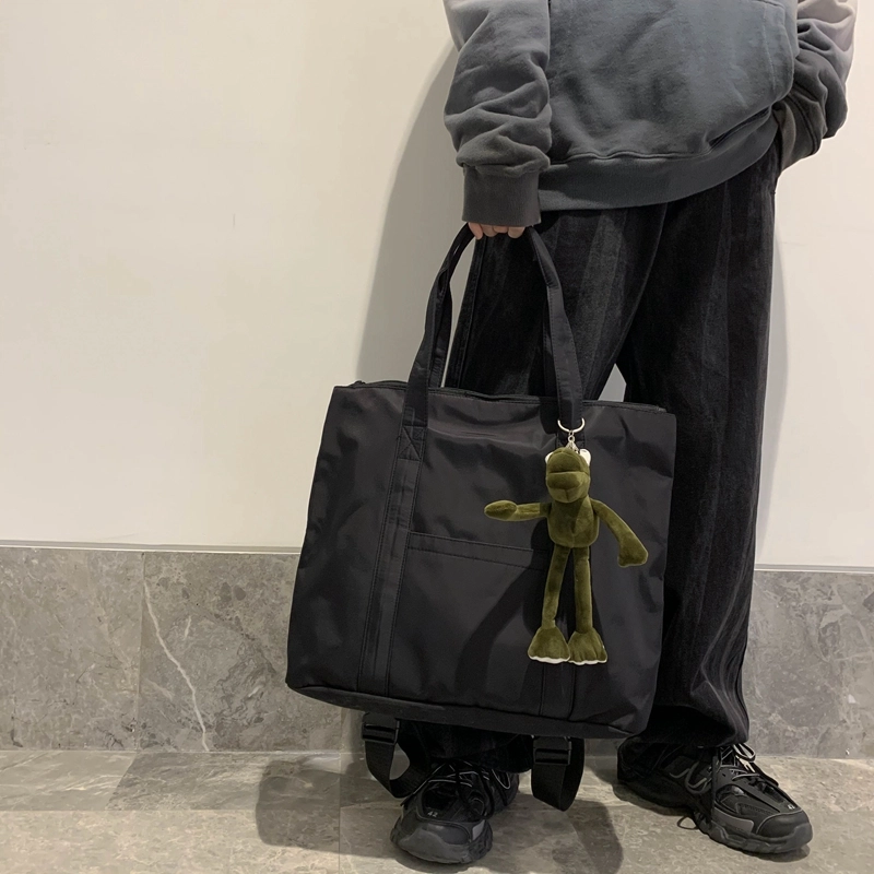德力熊 多功能大容量学生上课 尼龙 手提电脑书包单肩包双肩包 常规 男女同款情侣款 黑色/卡其色/蓝色