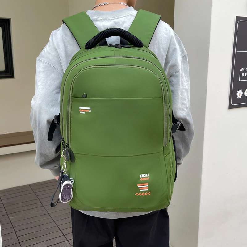 德力熊简约书包男女通用多色牛津布韩版初高中学生森系大容量日系双肩包