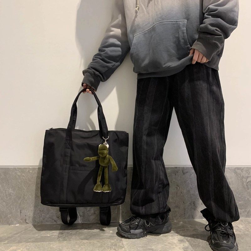 德力熊 多功能大容量学生上课 尼龙 手提电脑书包单肩包双肩包 常规 男女同款情侣款 黑色/卡其色/蓝色
