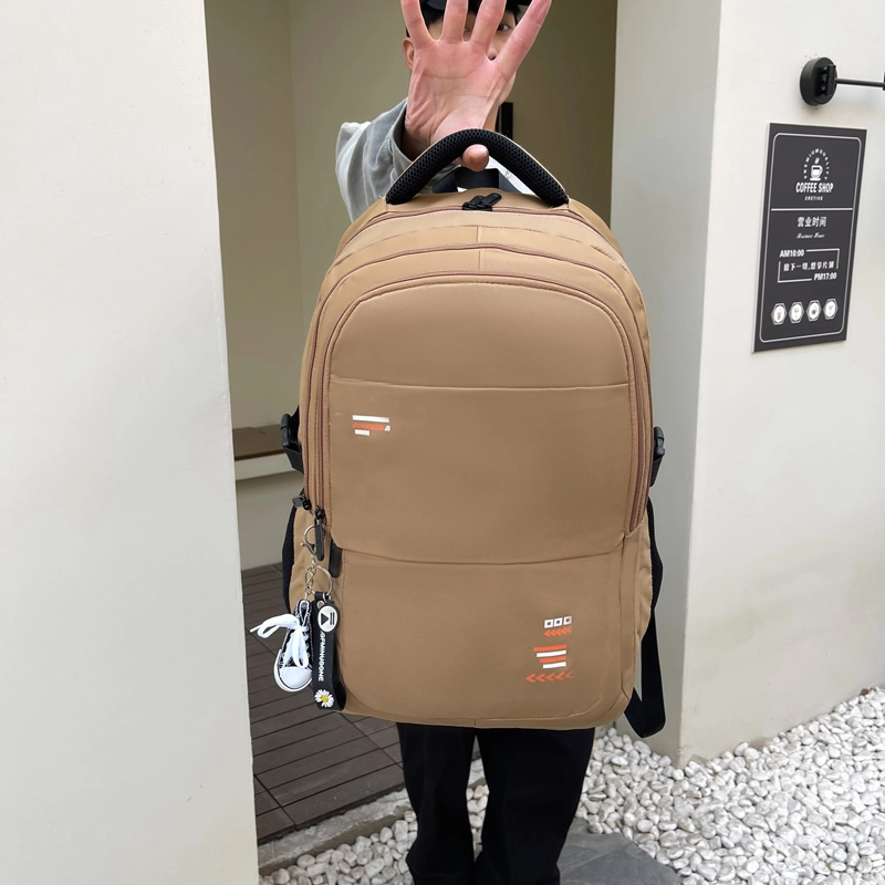 德力熊简约书包男女通用多色牛津布韩版初高中学生森系大容量日系双肩包