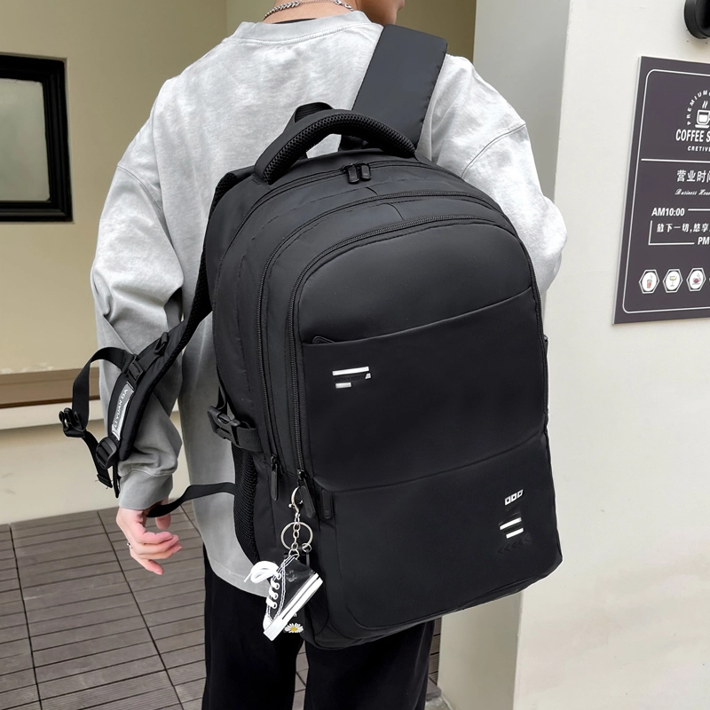 德力熊简约书包男女通用多色牛津布韩版初高中学生森系大容量日系双肩包