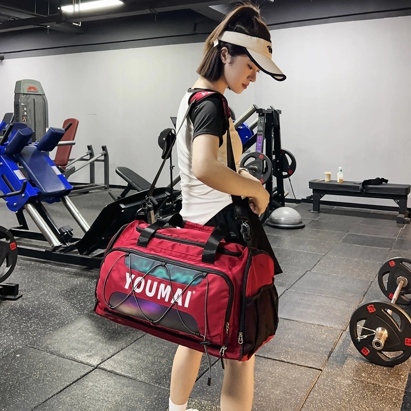 德力熊 干湿分离便捷 尼龙 健身包 男女同款情侣款 黑色\粉色\卡其色\红色\黄色\青绿色\军绿色