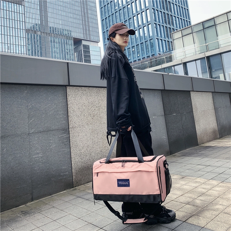 德力熊  轻便大容量干湿分离旅行包 尼龙 手提包 大号 男女同款情侣款 多色