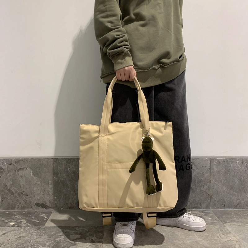 德力熊 多功能大容量学生上课 尼龙 手提电脑书包单肩包双肩包 常规 男女同款情侣款 黑色/卡其色/蓝色