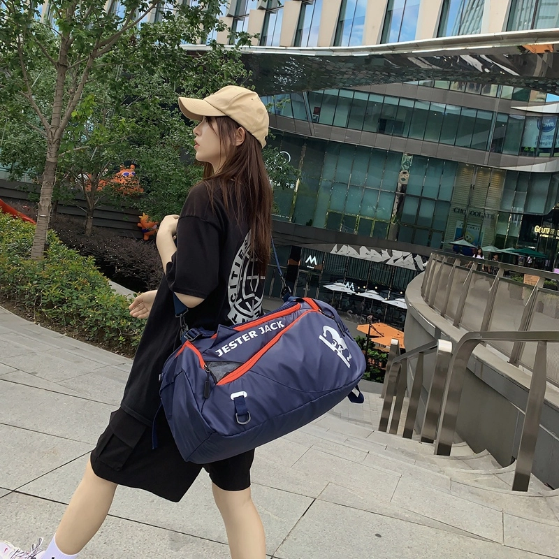 轻便大容量潮牌双肩带 牛津布网面 健身包 常规 男女同款情侣款 灰色/黑色/蓝色
