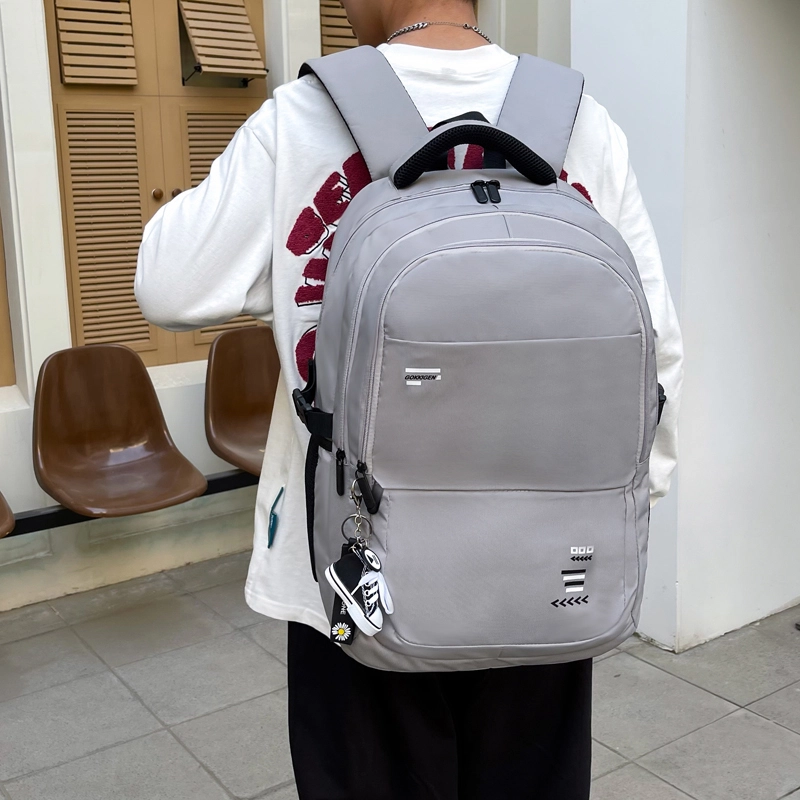 德力熊简约书包男女通用多色牛津布韩版初高中学生森系大容量日系双肩包