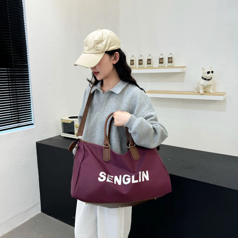 德力熊 简约时尚 牛津布 手提包 男女同款情侣款 黑色\灰色\焦糖色\深蓝色\紫色