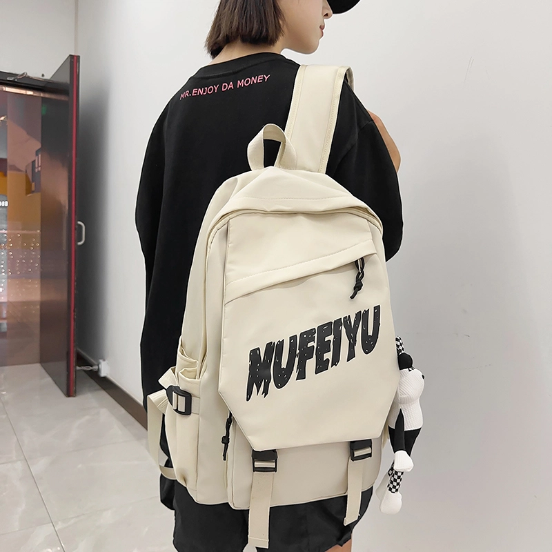 德力熊 减负护脊 潮流高颜值 尼龙布 双肩包 常规 男女同款情侣款 黑/红/白/灰