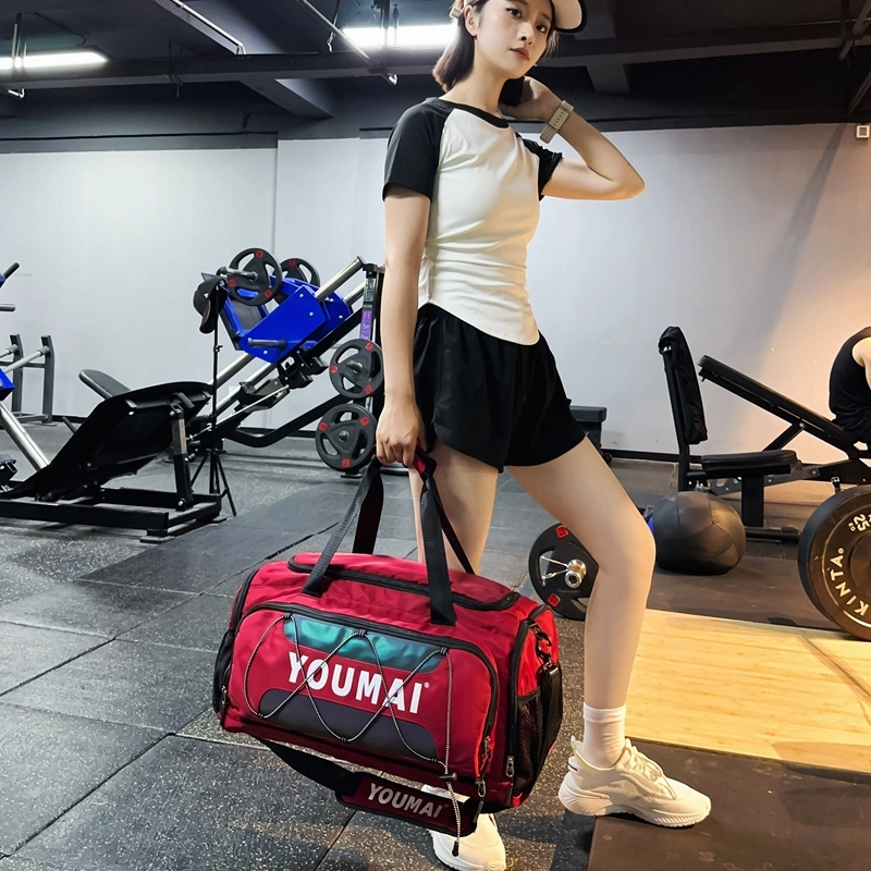 德力熊 干湿分离便捷 尼龙 健身包 男女同款情侣款 黑色\粉色\卡其色\红色\黄色\青绿色\军绿色