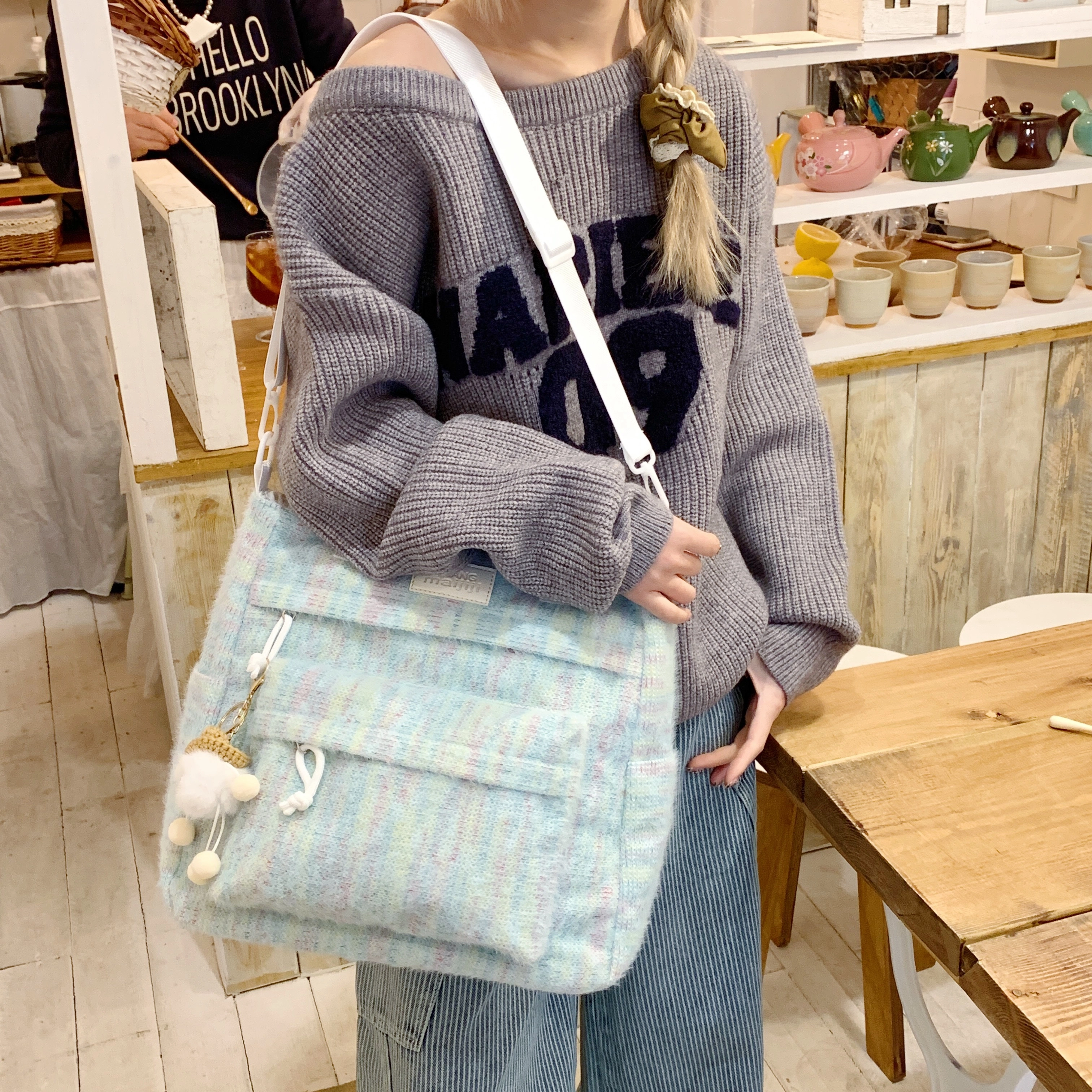 彤彤兔 日系百搭 帆布 帆布包单肩包 女款 多色
