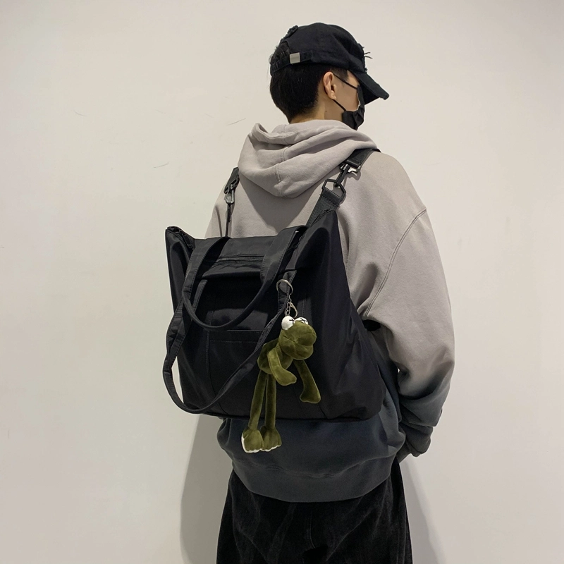 德力熊 多功能大容量学生上课 尼龙 手提电脑书包单肩包双肩包 常规 男女同款情侣款 黑色/卡其色/蓝色