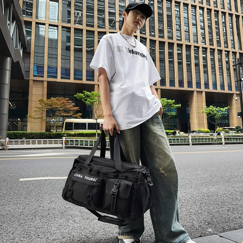 德力熊 短途超大容量出差旅行运动干湿分离 尼龙 手提包 常规 男女同款情侣款 多色
