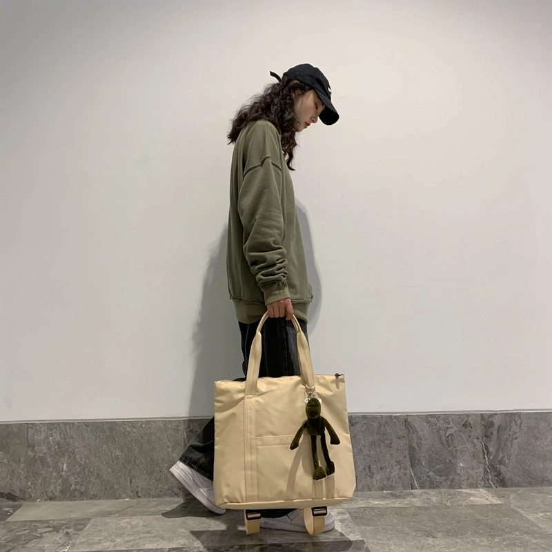 德力熊 多功能大容量学生上课 尼龙 手提电脑书包单肩包双肩包 常规 男女同款情侣款 黑色/卡其色/蓝色