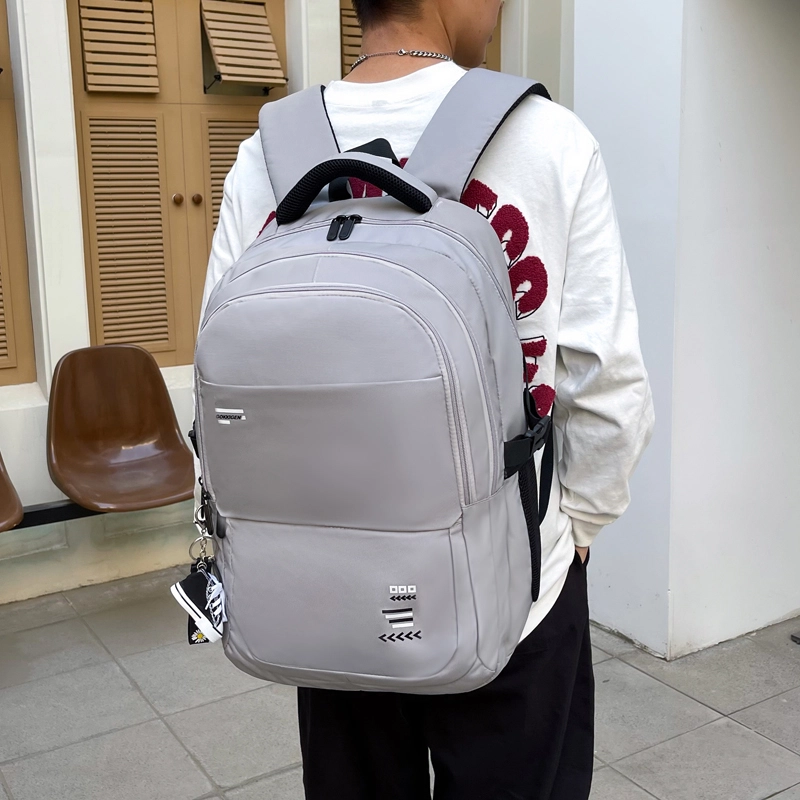 德力熊简约书包男女通用多色牛津布韩版初高中学生森系大容量日系双肩包