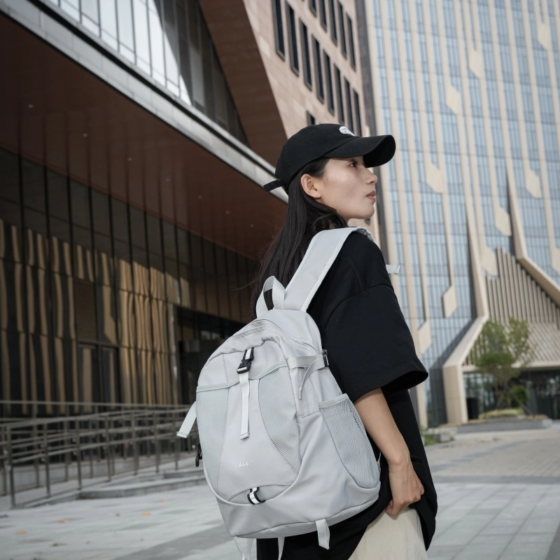 彤彤兔 韩版背包潮流 牛津布 双肩包 男女同款情侣款 灰色/黑色