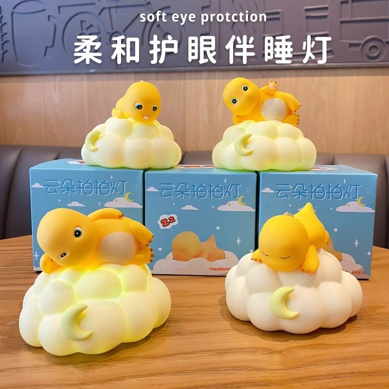 摩卡丘 奶龙 拍拍灯可爱温馨柔光夜灯 环保材质 安全无毒二次元周边 萌宠造型可拍打捏弹 玩具