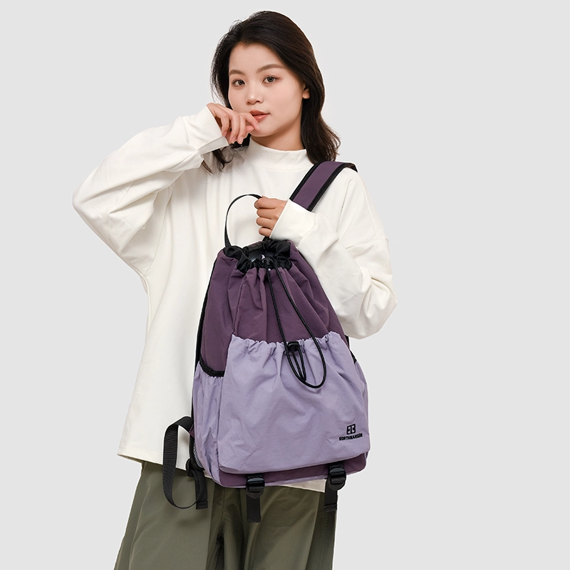 泰克森 大容量时尚潮流 牛津布 双肩包 男女同款情侣款 紫色/绿色/蓝色/咖色