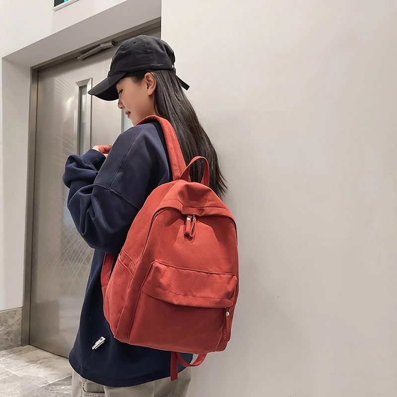 泰克森 大容量 百搭 潮流 休闲 尼龙 双肩包 常规 男女同款情侣款 白色/黑色/酒红色/卡其色/绿色