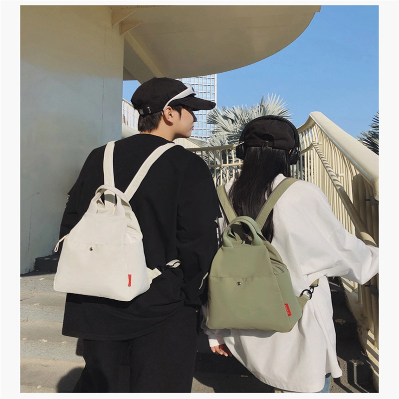 泰克森 休闲/高颜值百搭 尼龙 双肩包 常规 男女同款情侣款 乳白色/灰色/黑色/军绿色